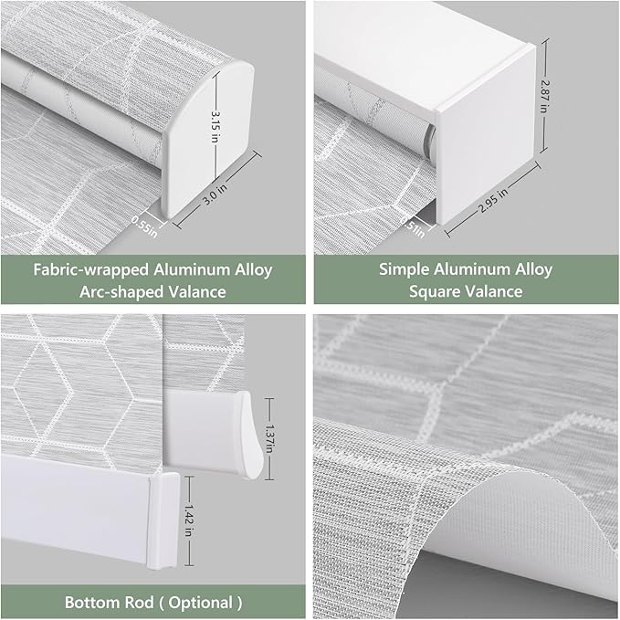 Tipiace Motorized Blinds with Remote Window Roller Shade Wireless Rechargeable