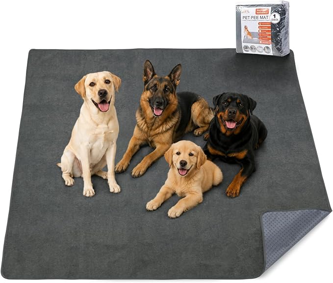 Dog Pee Pad Washable 82x120 Extra Large,Absorb Reusable Whelping Pads, Non-Slip Puppy Training Pads, Waterproof Floor Mat for Potty Training, Playpen,Incontinence,Housebreaking,Bed