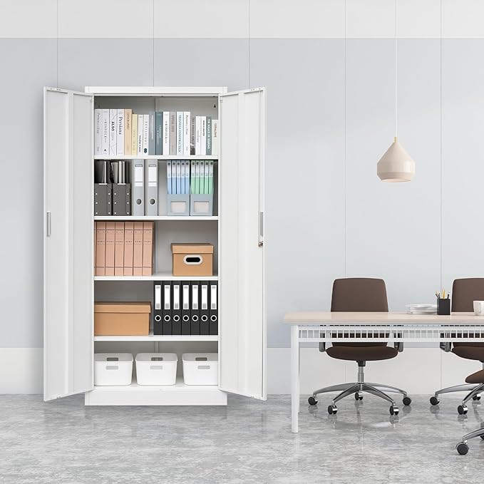 Storage Cabinet, 72 Inch Tall Metal Storage Cabinet