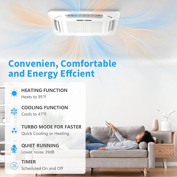 Bonnlo 12000 BTU Ceiling Cassette Air Conditioner