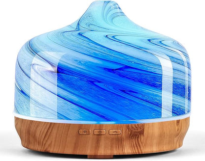 Porseme 500ml Glass Essential Oil Diffuser Aromatherapy Ultrasonic Cool Mist