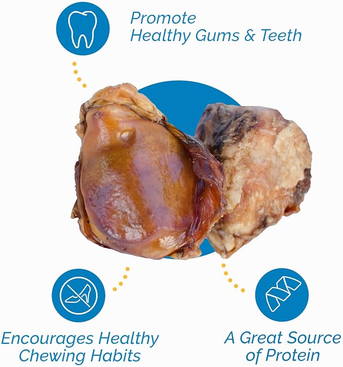 123 Treats Meaty Dog Bones, 100% Natural Knee Cap Beef Bone Dog Treats, No Additives, Made from Premium USA Grass Fed Beef, Tasty Long Lasting Chews for Dogs, Improve Oral Health, Pack of 3