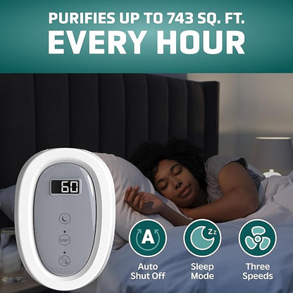 GermGuardian Air Purifier for Home, for Wildfire Smoke, Mold Spores, Large