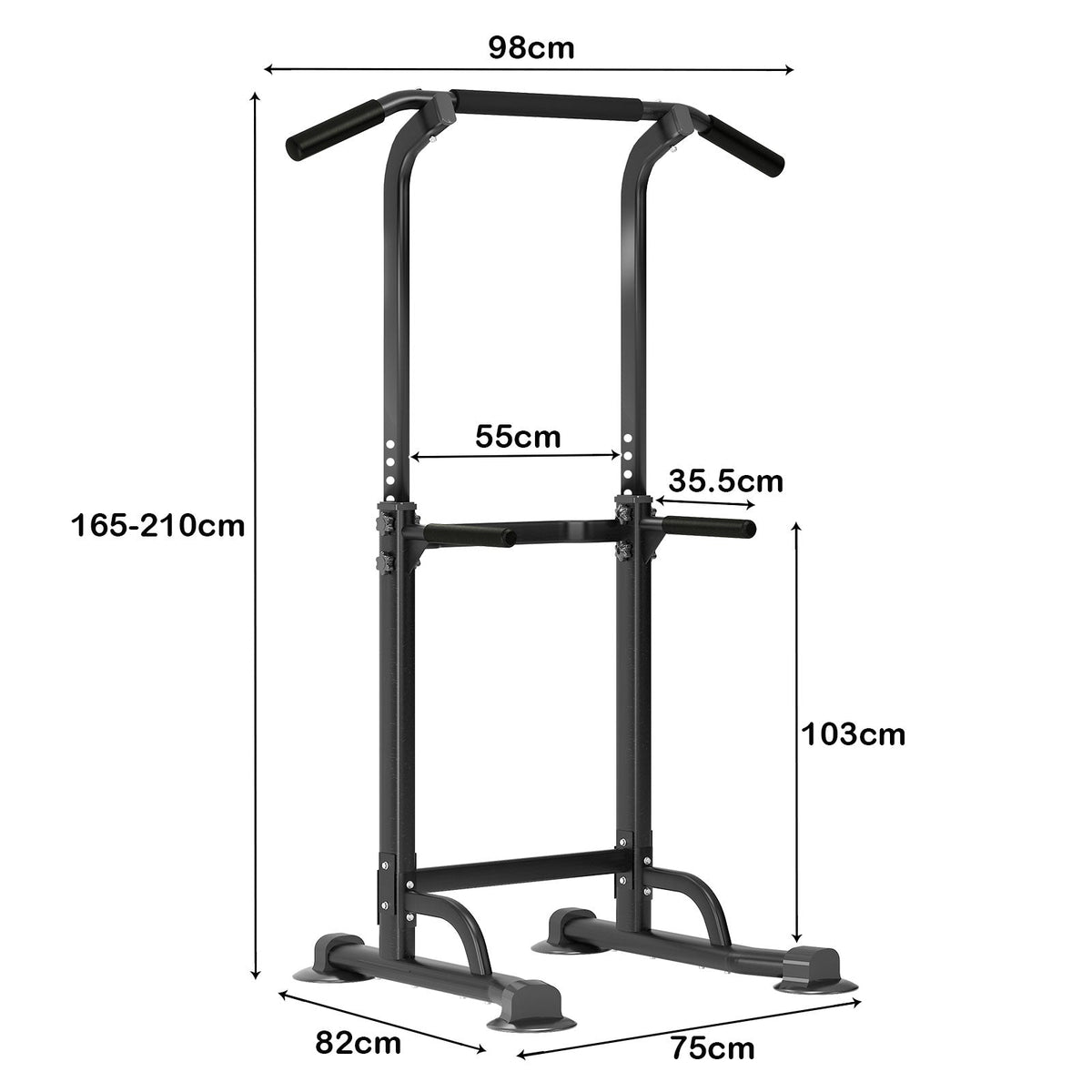 Adjustable Power Tower Pull Up Bar Dip Station