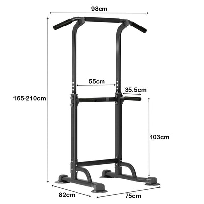 Adjustable Power Tower Pull Up Bar Dip Station