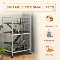 50H Rolling Small Animal Cage With Hammock