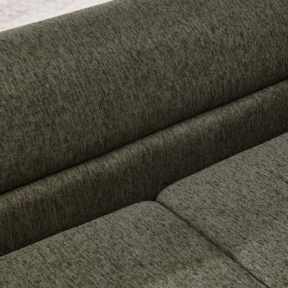 Oversized Pet Sofa, Curved Armrest Rectangular Dog Sofa, Linen Fabric Comfort Pet Couch for Large & Oversized Dogs-Dark Gray