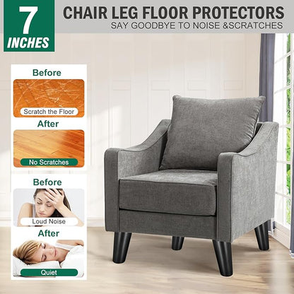 FoDau770 Black Rubber Wood Furniture Legs 7 Inches, Slant Tapered Wood Feet Mid Century Sofa Legs Set of 4, 5/16" UNC Furniture Feet Replacement Parts for Cabinet Couch Dresser Chair Ottoman Table