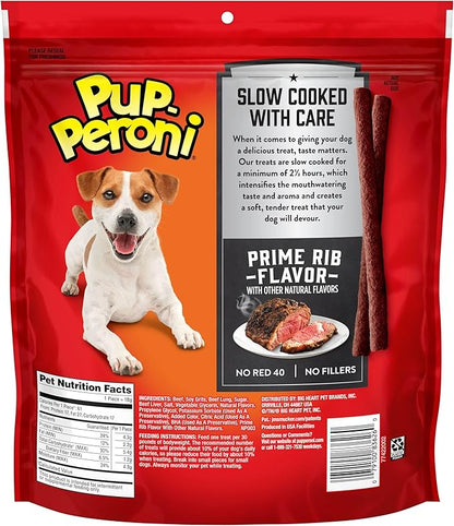 Pup-Peroni Dog Treats, Prime Rib Flavor, 22.5 Ounce, Made with Real Steak
