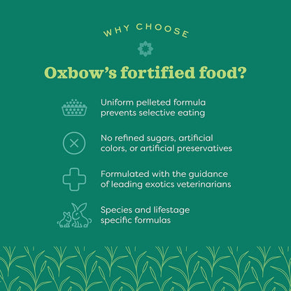 Oxbow Essentials Rabbit Food, Young Rabbit, Made with Oxbow Alfalfa Hay, Pet Food Pellets with Vitamins & Minerals, Small Animal Pet Products, Bunny Supplies, Made in USA, High Fiber, 5 lb. bag