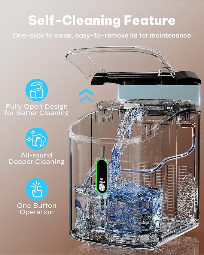 Silonn Nugget Ice Maker Countertop, Pellet Ice Machine