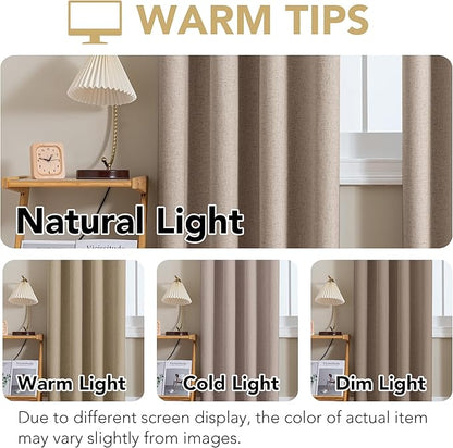 H.VERSAILTEX Linen Curtains 100% Blackout Curtains