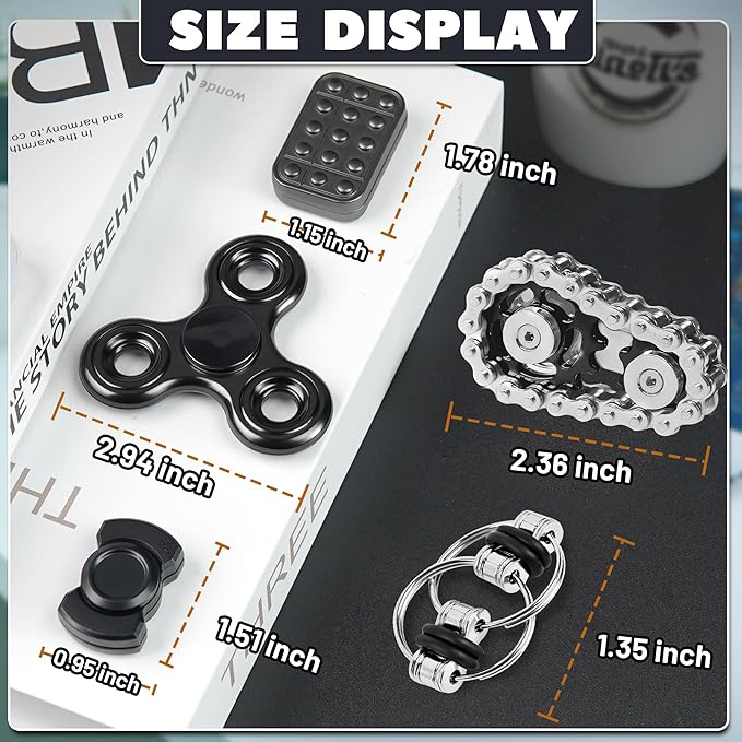 Valentines Day Gifts for Him 5 Pcs Fidget Toys Adults & Teen Metal Fidgets
