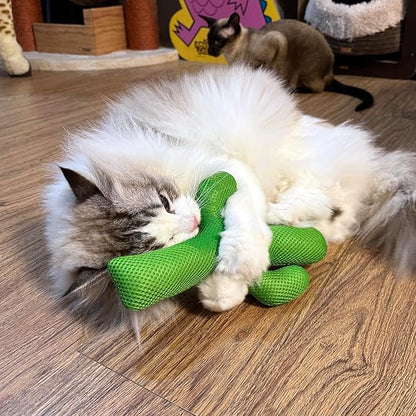 TTcat Catnip Silvervine Matatabi Pillow for Cats & Kittens,Large Cat Cactus Toy Cat Kicker Toy Chew Toy for Indoor Cats.