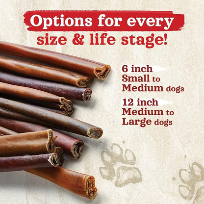 Natural Farm Collagen Dog Chews (3-5”, 10 Units), Odor-Free Long Lasting Bully Sticks & Rawhide Alternative Dog Treats, 95% Collagen Low Fat, High Protein – Small & Medium Dogs