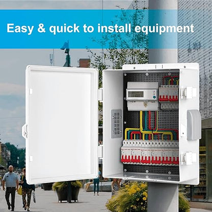 Outdoor Waterproof Electrical Junction Box, ABS Water Resistant Enclosure