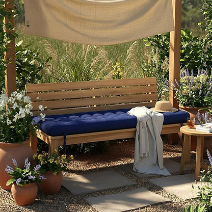 Vercraft Long Floor Cushion Large Floor Cushion with Brushed Cotton 74.8 x 27.5 x 3.15 in Jumbo Lounger Pillow for Outdoor Indoor Bay Window Meditation Yoga Reading Sleeping (Navy Blue)