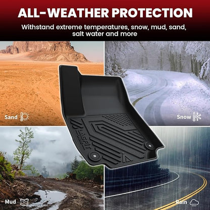 LASFIT Floor Mats & Cargo Liner with Backrest Mat 2025 2026 2027 for Chevy Equinox/GMC Terrain (Not for Equinox EV), All Weather TPE Custom Fit Floor Mats, Car Mats Full Set for Equinox/Terrain