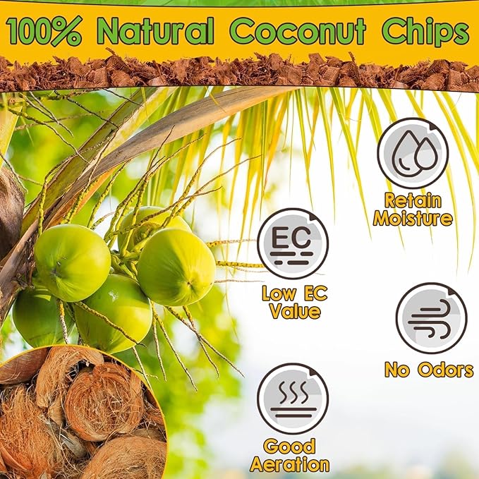 Halatool 2 Pack Snake Bedding Natural Coconut Chips Substrate Coco Husk for Reptiles Tank Terrarium Substrate for Ball Python Frog Gecko Hermit Crab Tortoise