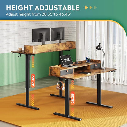 DEVAISE 55×28 Inch Electric Standing Desk