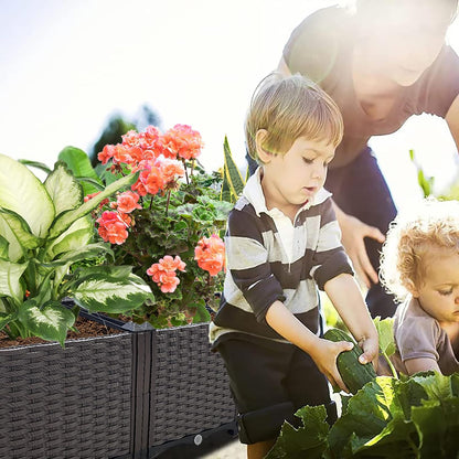 Raised Garden Bed Large Planters for Outdoor Plants Deepened Plant pots Planter Box Elevated Garden Patio Balcony Deck to Planting Flowers Vegetables Tomato and Herbs