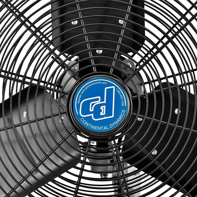 Continental Dynamics CD Premium 30" Oscillating Wall Mount Fan, TEFC Motor