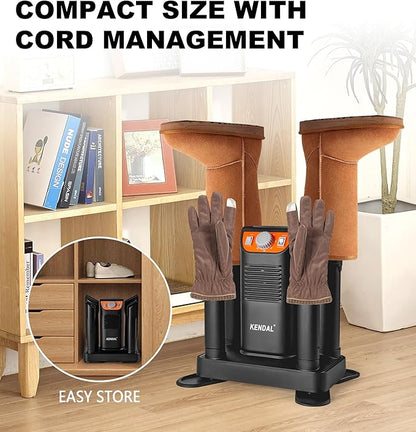 Boot Dryer for Work Boots, Shoe Dryer and Ozone Deodorizer, Portable Ski Boot