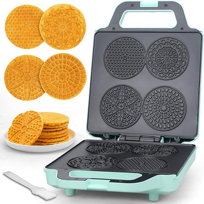 Baker’s Friend Pizzelle Maker Electric, 4 X 3.5” Pizzelle Waffle Cookies