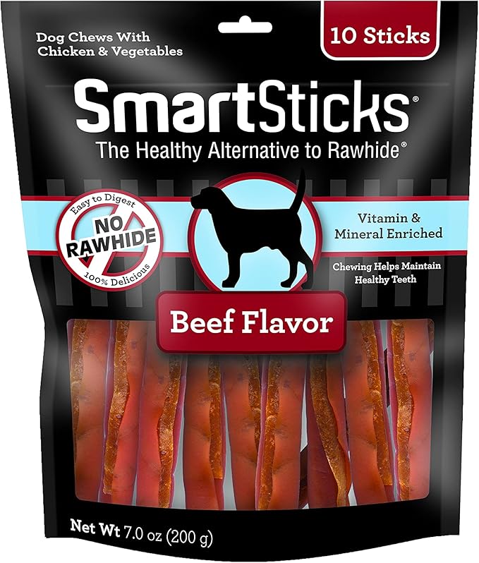 SmartBones SmartSticks, Treat Your Dog to a Rawhide-Free Chew Made With Real Meat and Vegetables