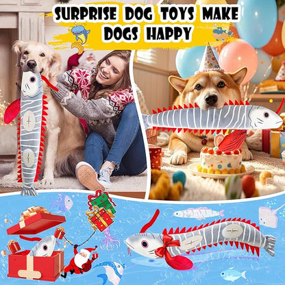 Interactive Dog Toys for Small,Medium and Large Breeds-Squeaky Tug Toy with Soft Fabric-Best Dog Boredom Toys to Keep Them Busy