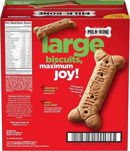 Milk-Bone Original Dog Treats Biscuits for Large Dogs, 10 Pounds (Packaging May Vary)