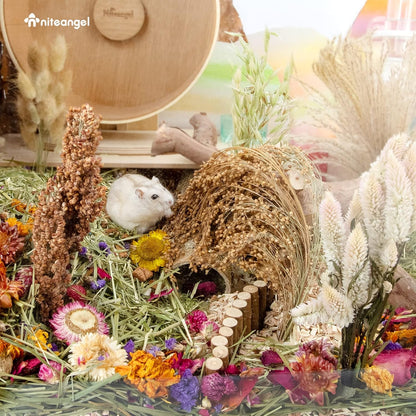 Niteangel Natural & Soft Hamster Bedding Mate Small Animal Habitat Decor for Syrian Dwarf Hamsters Gerbils Mice Degus Bunny or Other Small-Sized Pet