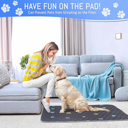 Aitmexcn Washable Pee Pads for Dogs, Extra Large 72"x72", 2 Pack Reusable Puppy Training Pads, Heavy Absorbency, Leak-Resistant Non-Slip Mats for Whelping Boxes, Large Playpens and Senior Dog Care