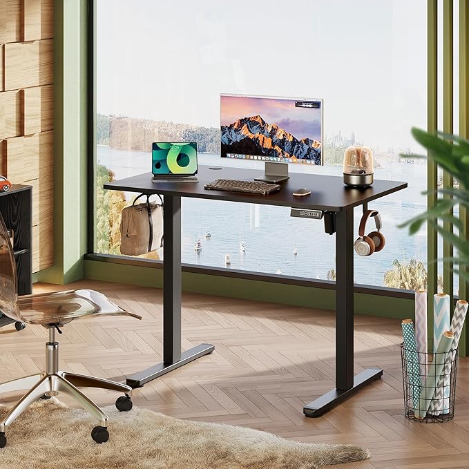 DEVAISE 48 x 24 Inches Standing Desk, Whole-Piece Desktop Electric Standing Desk