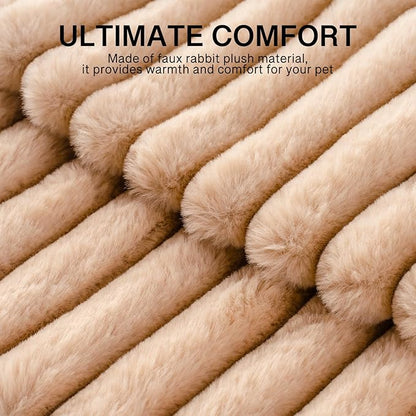 MEWOOFUN Dog Bed for Medium Dogs, Washable Large Cat Beds for Indoor Cats, Donut Pet Bed for Dogs and Cats with Anti-Slip Bottom (Camel, 27"x27"x10")