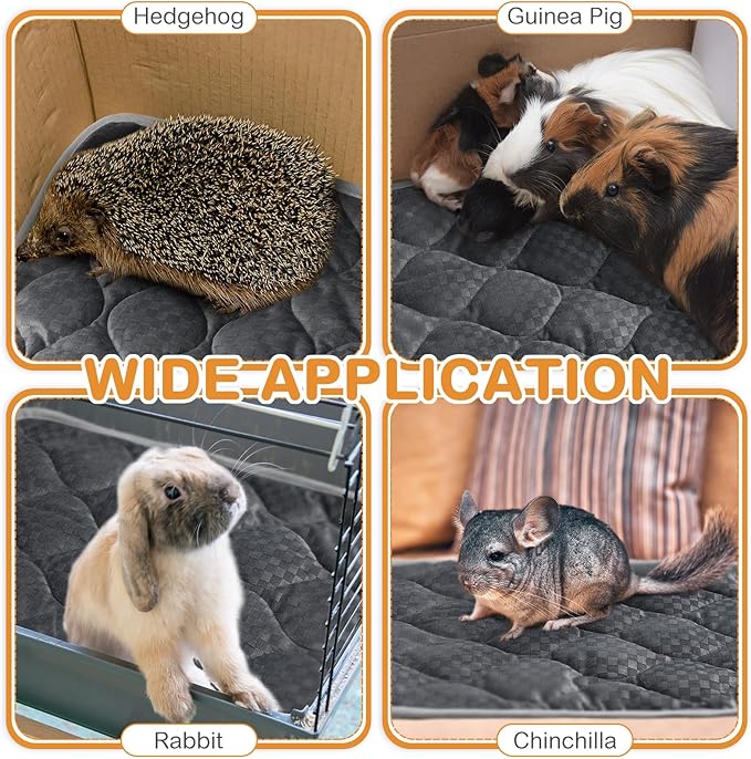 4 Pack Self Warming Cat Mat Self Heating Cat Pad Warm Thermal Pet Bed Washable Dog Crate Pad Body Heat Dog Bed Mat Blanket Non Slip Bottom for Outdoor Indoor Pets(Grey,20 x 28 Inch)