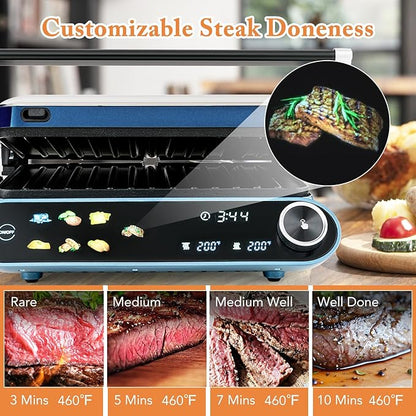 COSTWAY Panini Press, 1200W Sandwich Maker