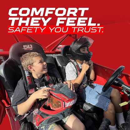 1pc 50 Cal purple 4 Point Harness 3in Straps, Racing Harness Seat Belt | Ultra Kush padding, Push Button quick release hardware. Universal Fit for UTV, RZR, race car.