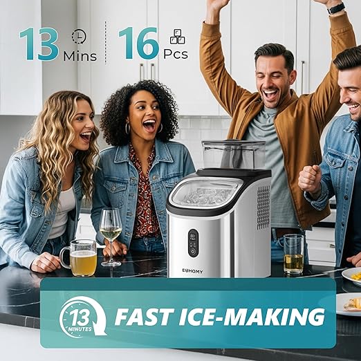 EUHOMY Ice Cube Maker Machine Countertop