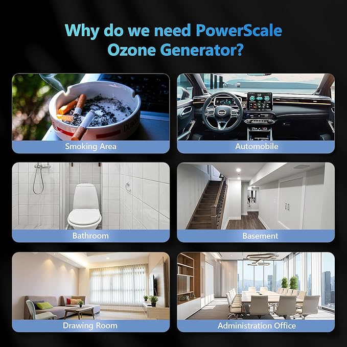 PowerScale Ozone Generator 90, 000mg/h O3 Intelligent Control Ozone Odor