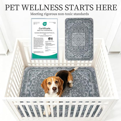 Homimp Washable Pee Pads for Dogs, 2 Pack Reusable Puppy Pads Waterproof, Absorbent and Leakproof Dog Pee Pads, Non Slip Puppy Training Pads, Pet Mat for Floor, Crate, Couch, Whelping,Grey, 36"x36"
