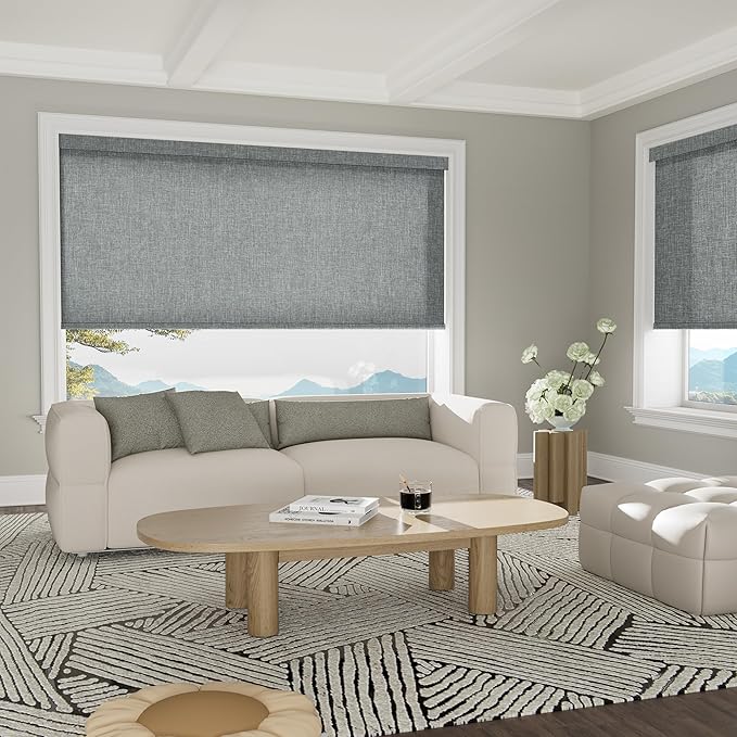 Boolegon Motorized Light Filtering Roller Blinds
