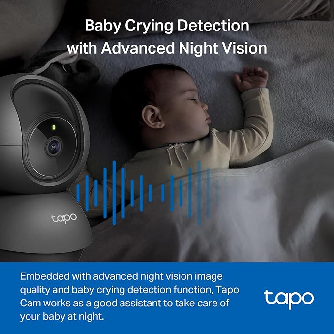Tapo 1080P Indoor Pan/Tilt Wired Security Camera