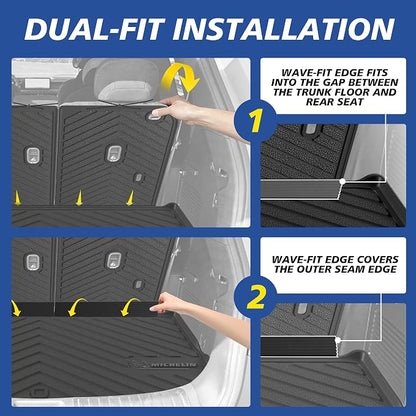Michelin Vehicle Mats, Premier Series All-Weather TPE Custom Fit Liner for Toyota RAV4 Hybrid 2026-2027 Floor Mats (8 Piece)