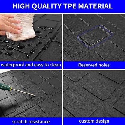 Rongtaod Cargo Mat Compatible with 2021-2023 Hyundai Santa Fe (Fit 5 Seats) Trunk Mat Cargo Mat Cargo Liner All Weather Trunk Liner 2022 Santa Fe Accessories (Trunk Mat+Backrest Mats)