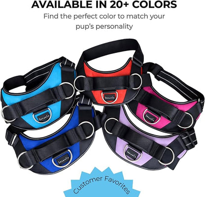 ShawnCo Essential Dog Harness, No-Pull Pet Vest (Olive Green,XS) | 3 Leash Clips, Easy On, No-Choke, Reflective, Adjustable Fit, Padded Comfort, Control Handle, For Small, Medium & Large Dogs