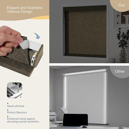 Boolegon Motorized Light Filtering Roller Blinds