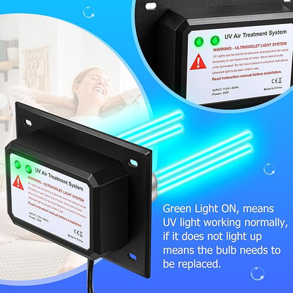 Qualirey 26W HVAC UV Light Sanitizer Air Purifier