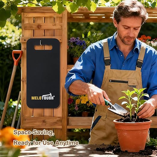 MELOTOUGH Garden Kneeling Pad, 1" Thick Soft NBR Foam Kneeling Pads for Gardening, Cleaning, Work - Lightweight & Comfortable, 15.75"x7.2" (Black)