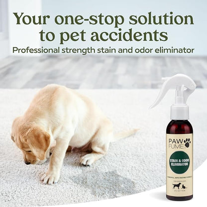 PAWFUME Stain & Pet Urine Odor Eliminator, 2-Pack | Enzymatic quick-dry formula with eco-friendly ingredients for upholstery, fabrics and Carpet Cleaner Spray use